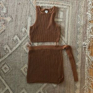 Rhythm Copper Knit Swim Coverup Set